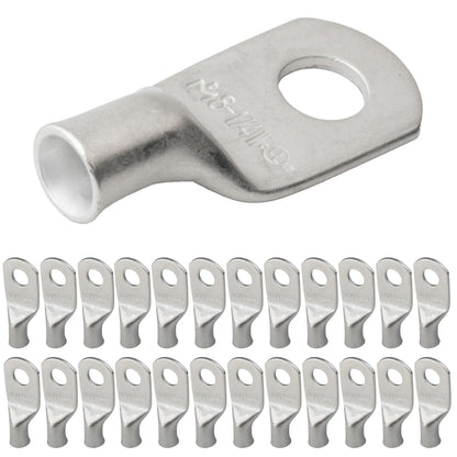 8 AWG (8 Gauge) 1/4" Stud, Tinned Copper Battery Cable Ends, Wire Lugs, Marine Grade, MD0814P