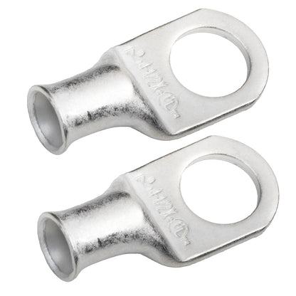 4 AWG (4 Gauge) 1/2" Stud, Tinned Copper Battery Cable Ends, Wire Lugs, Marine Grade, MD0412PX