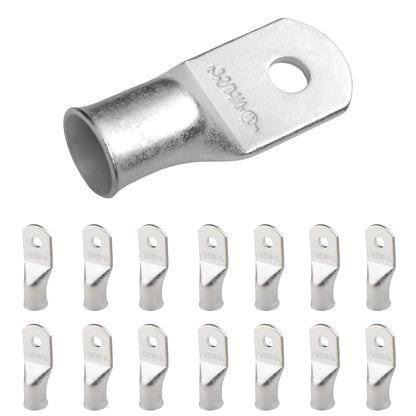2/0 AWG (00 Gauge) 1/4" Stud, Tinned Copper Battery Cable Ends, Wire Lugs, Marine Grade, MD2014P