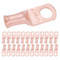 8 AWG (8 Gauge) 1/4" Stud, Bare Copper Battery Cable Ends, Wire Lugs, Heavy Duty, MD0814U