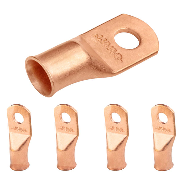3/0 AWG (000 Gauge) 3/8" Stud, Bare Copper Battery Cable Ends, Wire Lugs, Heavy Duty, MD3038U