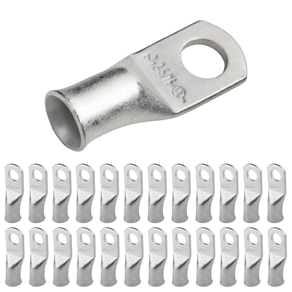 2 AWG (2 Gauge) 5/16" Stud, Tinned Copper Battery Cable Ends, Wire Lugs, Marine Grade, MD0256P