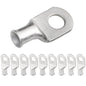4 AWG (4 Gauge) 3/8" Stud, (X-Wide Pad) Tinned Copper Battery Cable Ends, Wire Lugs, Marine Grade, MD0438PX