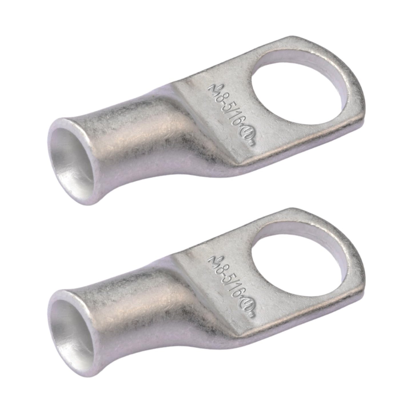 8 AWG (8 Gauge) 5/16" Stud, Tinned Copper Battery Cable Ends, Wire Lugs, Marine Grade, MD0856P