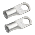 2 AWG (2 Gauge) 3/8" Stud, Tinned Copper Battery Cable Ends, Wire Lugs, Marine Grade, MD0238P