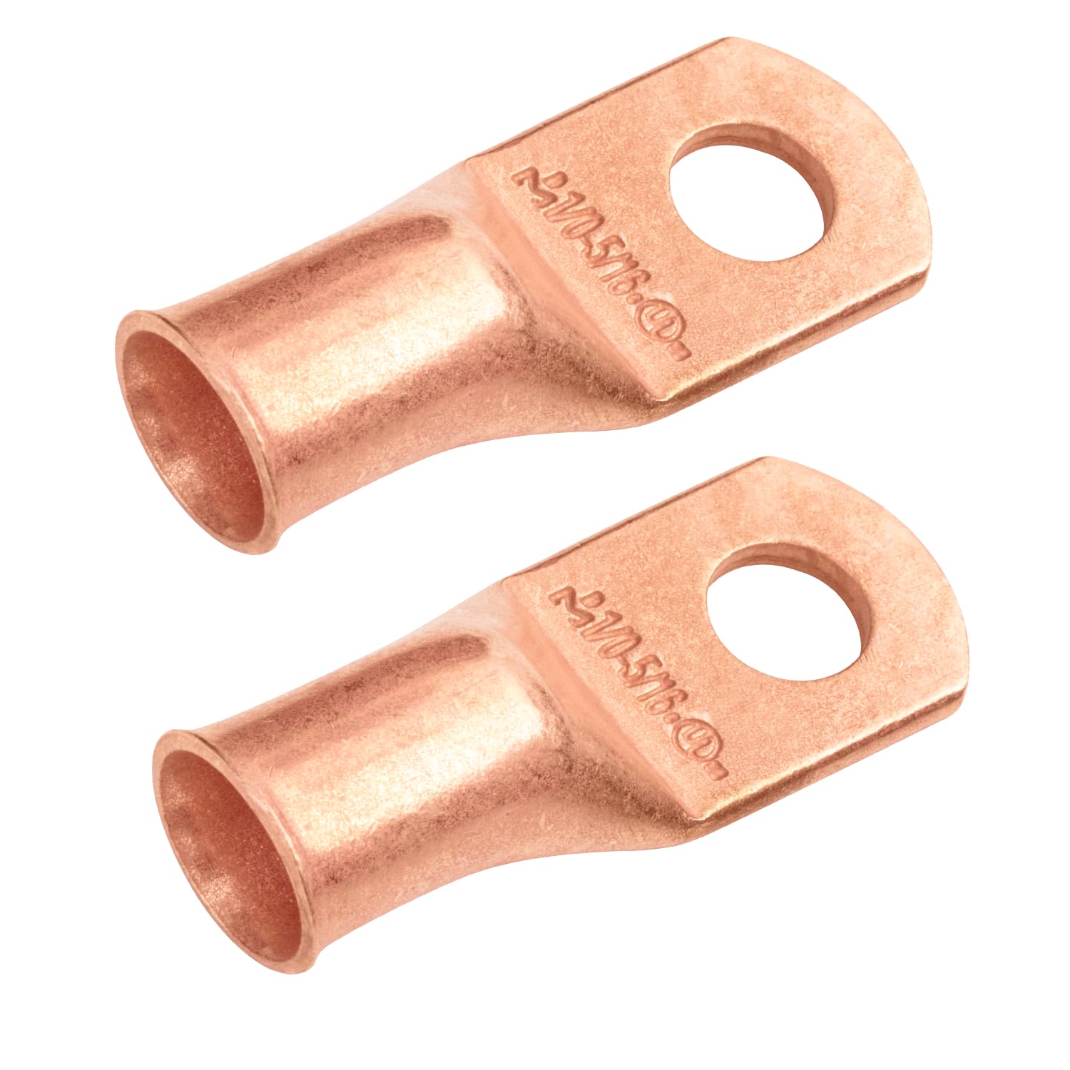 Sherco-Auto 1/0 AWG Battery Cable Lug – Copper Ring Terminal, 5/16 Stud, Made In USA (10 Pack)