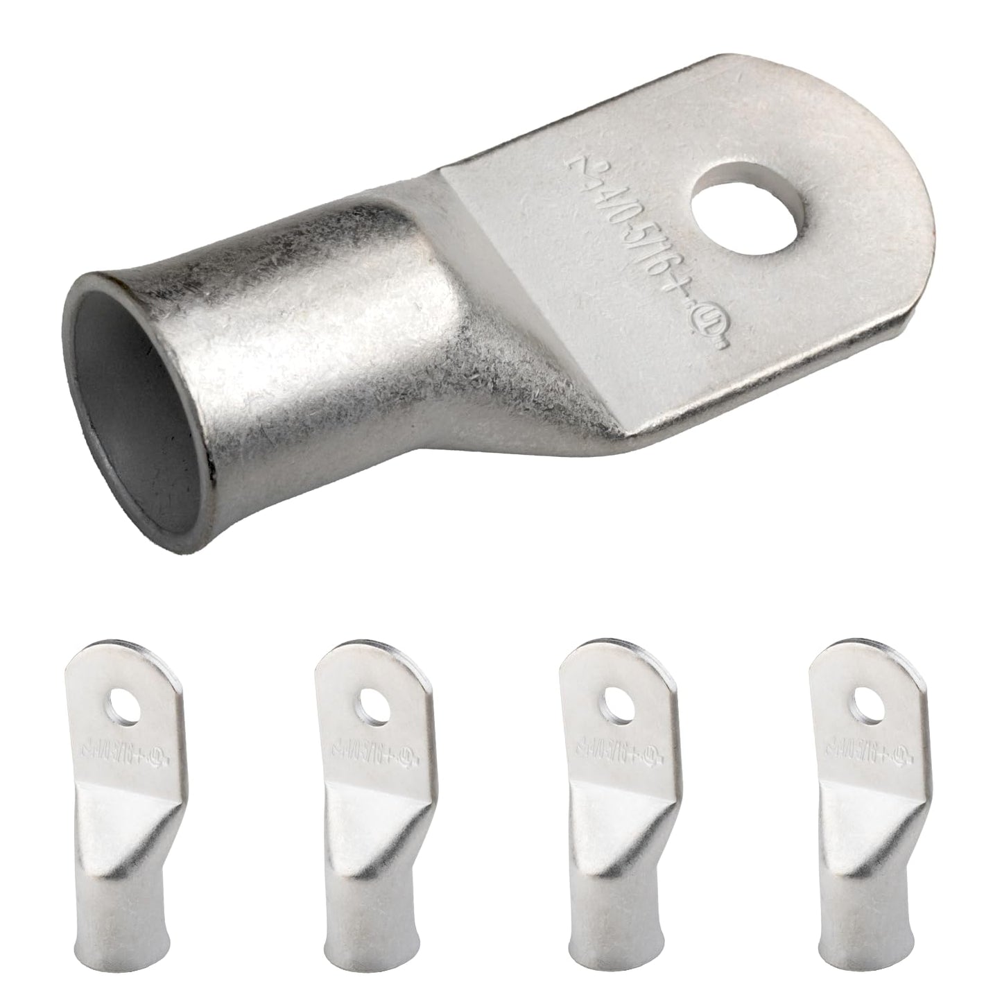 4/0 AWG (0000 Gauge) (XL), 5/16" Stud, Tinned Copper Battery Cable Ends, Wire Lugs, Marine Grade, MD4056PXL