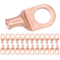 6 AWG (6 Gauge) 1/2" Stud, Bare Copper Battery Cable Ends, Wire Lugs, Heavy Duty, MD0612UX