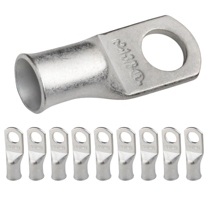 1AWG (1 Gauge) 3/8" Stud, (Wide Pad) Tinned Copper Battery Cable Ends, Wire Lugs, Marine Grade, MD0138PW