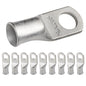 1AWG (1 Gauge) 3/8" Stud, (Wide Pad) Tinned Copper Battery Cable Ends, Wire Lugs, Marine Grade, MD0138PW