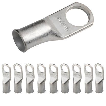 4 AWG (4 Gauge) 3/8" Stud, Tinned Copper Battery Cable Ends, Wire Lugs, Marine Grade, MD0438P