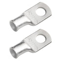2 AWG (2 Gauge) 3/8" Stud, (Wide Pad) Tinned Copper Battery Cable Ends, Wire Lugs, Marine Grade, MD0238PW