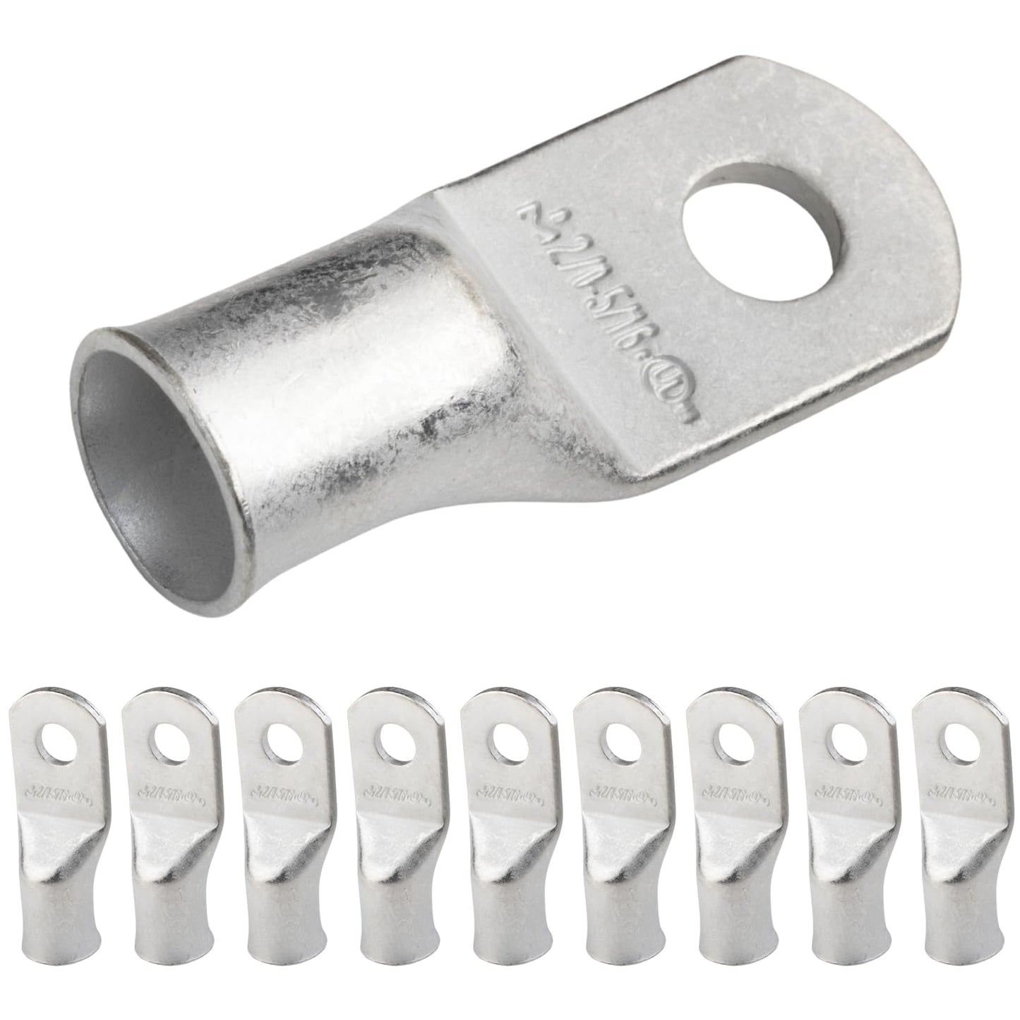 2/0 AWG (00 Gauge) 5/16" Stud, Tinned Copper Battery Cable Ends, Wire Lugs, Marine Grade, MD2056P