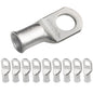 1/0 AWG (0 Gauge) 1/2" Stud, (Wide Pad) Tinned Copper Battery Cable Ends, Wire Lugs, Marine Grade, MD1012PW