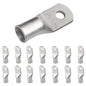 1/0 AWG (0 Gauge) 1/4" Stud, Tinned Copper Battery Cable Ends, Wire Lugs, Marine Grade, MD1014P