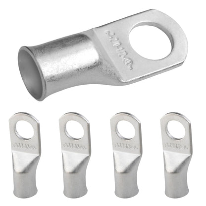 2/0 AWG (00 Gauge) 1/2" Stud, Tinned Copper Battery Cable Ends, Wire Lugs, Marine Grade, MD2012P
