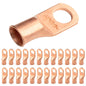 2/0 AWG (00 Gauge) 1/2" Stud, Bare Copper Battery Cable Ends, Wire Lugs, Heavy Duty, MD2012U