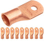 4/0 AWG (0000 Gauge) 5/16" Stud, Bare Copper Battery Cable Ends, Wire Lugs, Heavy Duty, MD4056U