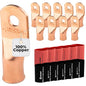 3/0 AWG (000 Gauge) 5/16" Stud, Bare Copper Battery Cable Ends, Wire Lugs, Heavy Duty, MD3056U