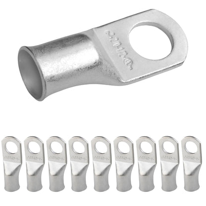 2/0 AWG (00 Gauge) 1/2" Stud, Tinned Copper Battery Cable Ends, Wire Lugs, Marine Grade, MD2012P