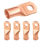 1/0 AWG (0 Gauge) 5/16" Stud, Bare Copper Battery Cable Ends, Wire Lugs, Heavy Duty, MD1056U