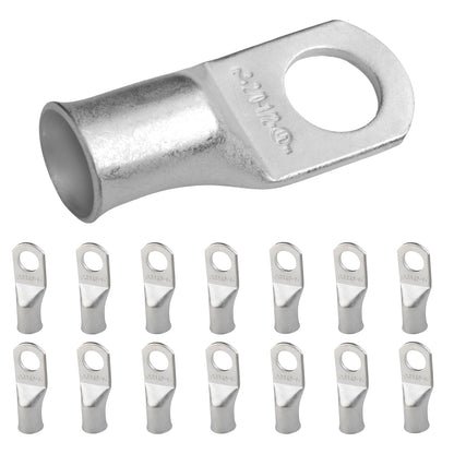 2/0 AWG (00 Gauge) 1/2" Stud, Tinned Copper Battery Cable Ends, Wire Lugs, Marine Grade, MD2012P