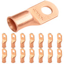 2/0 AWG (00 Gauge) 3/8" Stud, Bare Copper Battery Cable Ends, Wire Lugs, Heavy Duty, MD2038U