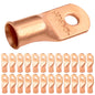3/0 AWG (000 Gauge) 5/16" Stud, Bare Copper Battery Cable Ends, Wire Lugs, Heavy Duty, MD3056U