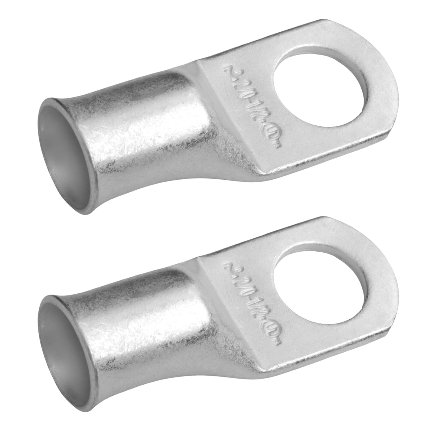 2/0 AWG (00 Gauge) 1/2" Stud, Tinned Copper Battery Cable Ends, Wire Lugs, Marine Grade, MD2012P