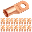 2/0 AWG (00 Gauge) 3/8" Stud, Bare Copper Battery Cable Ends, Wire Lugs, Heavy Duty, MD2038U