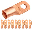 2/0 AWG (00 Gauge) 3/8" Stud, Bare Copper Battery Cable Ends, Wire Lugs, Heavy Duty, MD2038U