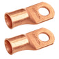 4/0 AWG (0000 Gauge) 1/2" Stud, Bare Copper Battery Cable Ends, Wire Lugs, Heavy Duty, MD4012U