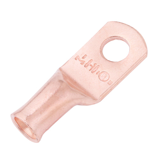 8 AWG (8 Gauge) #10 Stud, Wire Lugs, Bare Copper, Battery Cable Ends, Heavy Duty, MD0810U