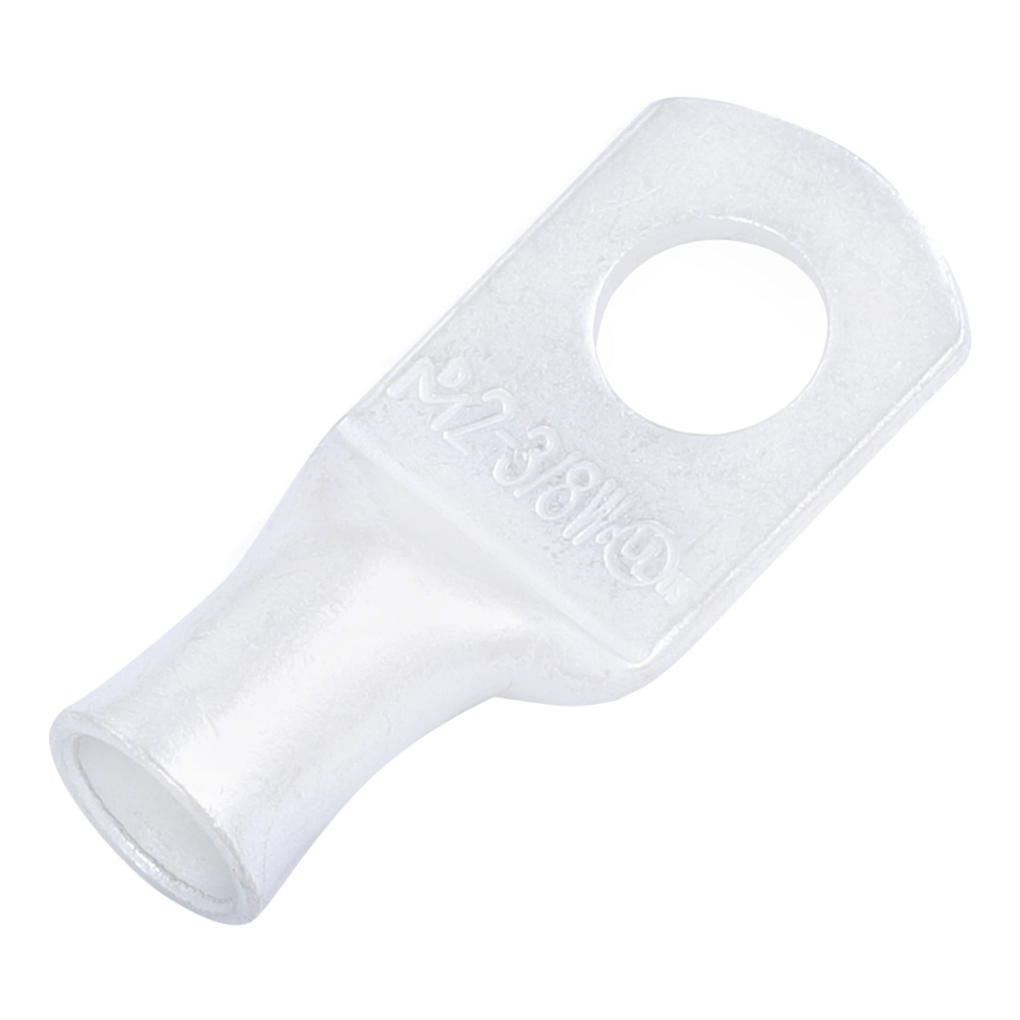2 AWG (2 Gauge) 3/8" Stud, (Wide Pad) Tinned Copper Battery Cable Ends, Wire Lugs, Marine Grade, MD0238PW