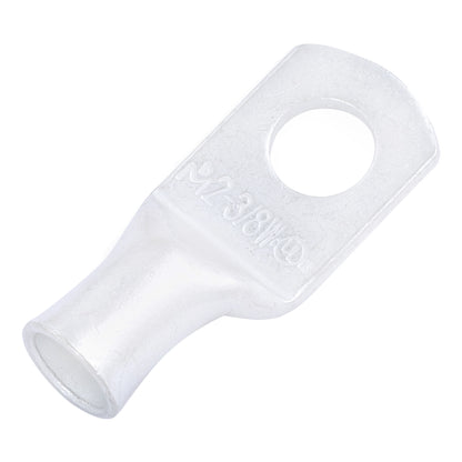 2 AWG (2 Gauge) 3/8" Stud, (Wide Pad) Tinned Copper Battery Cable Ends, Wire Lugs, Marine Grade, MD0238PW