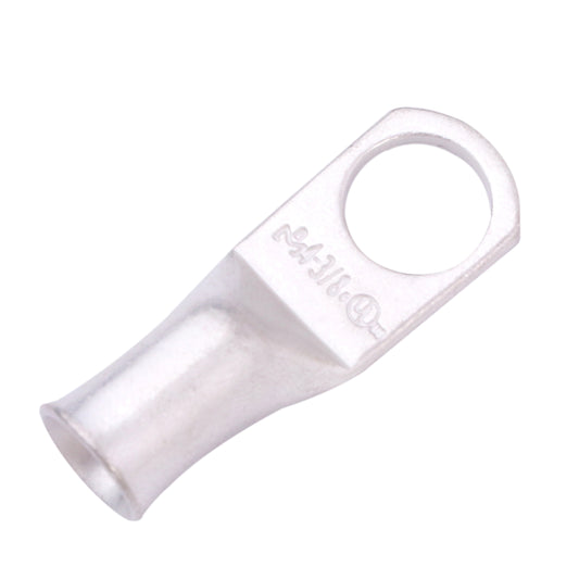 4 AWG (4 Gauge) 3/8" Stud, Tinned Copper Battery Cable Ends, Wire Lugs, Marine Grade, MD0438P