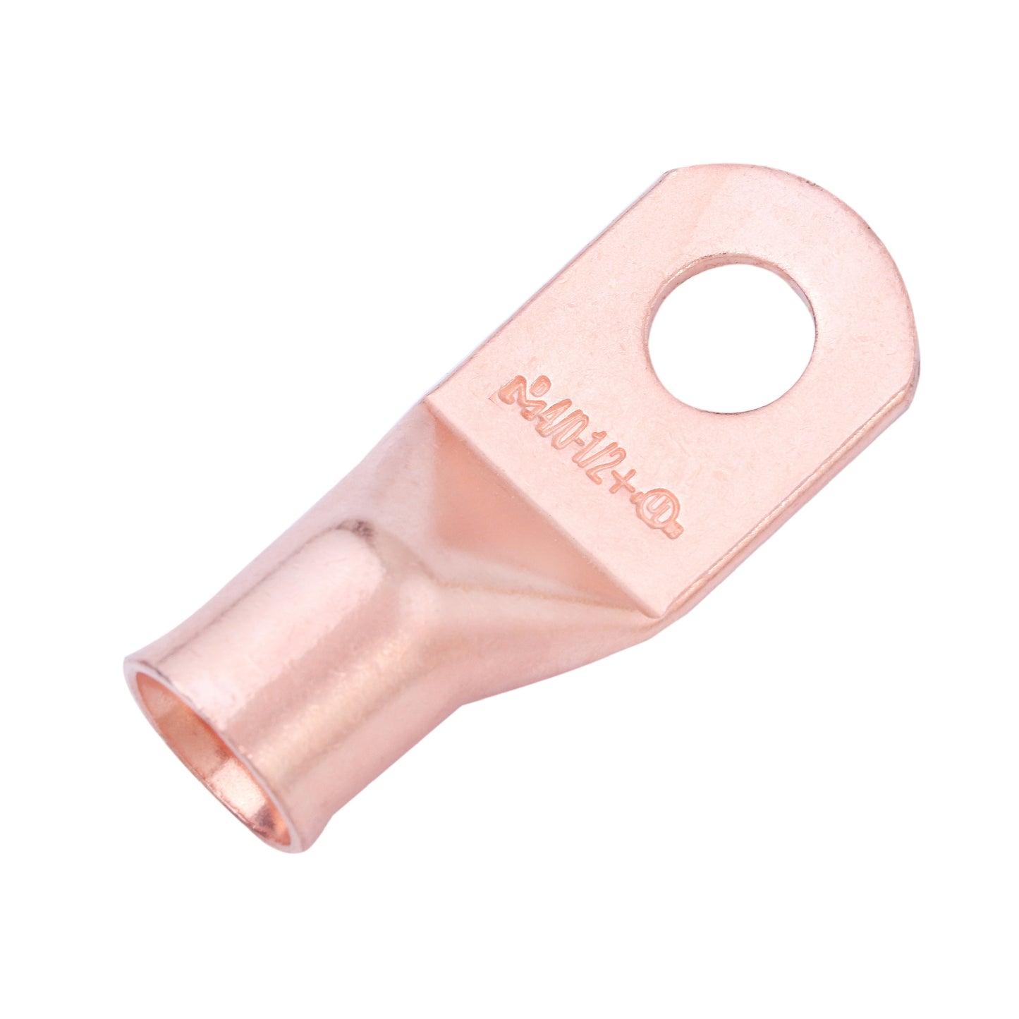 4/0 AWG (0000 Gauge) (XL), 1/2" Stud, Bare Copper Battery Cable Ends, Wire Lugs, Heavy Duty, MD4012UXL