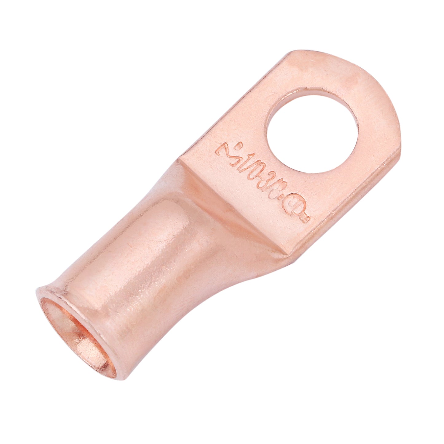 1/0 AWG (0 Gauge) 3/8" Stud, Bare Copper Battery Cable Ends, Wire Lugs, Heavy Duty, MD1038U