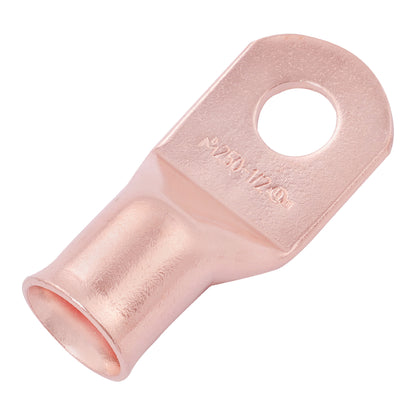 250 MCM, 1/2" Stud, Bare Copper Battery Cable Ends, Wire Lugs, Heavy Duty, MD25012U