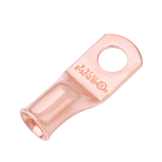 2 AWG (2 Gauge) 5/16" Stud, Bare Copper Battery Cable Ends, Wire Lugs, Heavy Duty, MD0256U
