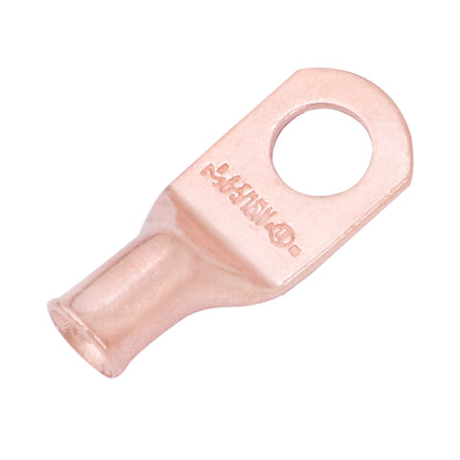 6 AWG (6 Gauge) 5/16" Stud, (Wide Pad) Bare Copper Battery Cable Ends, Wire Lugs, Heavy Duty, MD0656UW