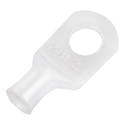 4 AWG (4 Gauge) 3/8" Stud, (X-Wide Pad) Tinned Copper Battery Cable Ends, Wire Lugs, Marine Grade, MD0438PX