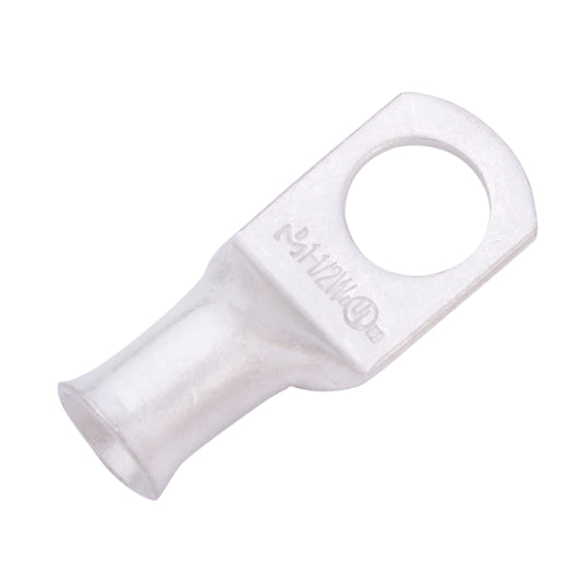 1AWG (1 Gauge) 1/2" Stud, Tinned Copper Battery Cable Ends, Wire Lugs, Marine Grade, MD0112PW