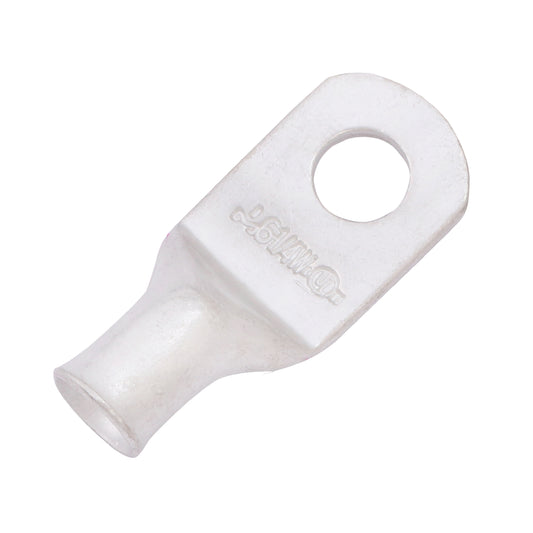 6 AWG (6 Gauge) 1/4" Stud, (Wide Pad) Tinned Copper Battery Cable Ends, Wire Lugs, Marine Grade, MD0614PW