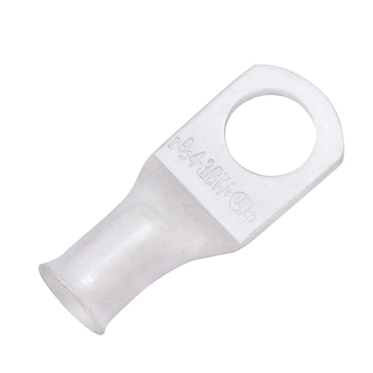 4 AWG (4 Gauge) 3/8" Stud, (Wide Pad) Tinned Copper Battery Cable Ends, Wire Lugs, Marine Grade, MD0438PW