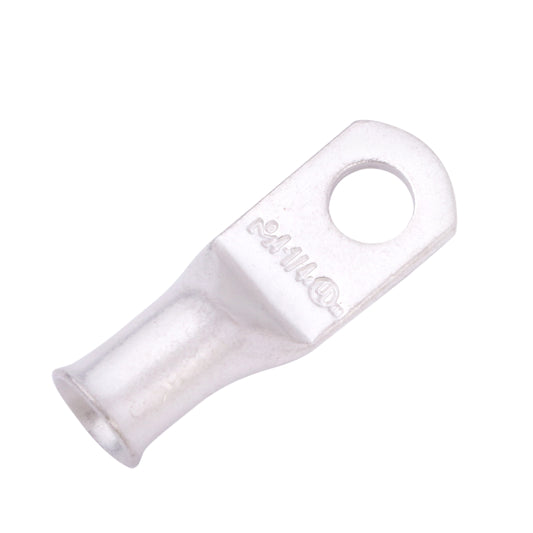 4 AWG (4 Gauge) 1/4" Stud, Tinned Copper Battery Cable Ends, Wire Lugs, Marine Grade, MD0414P