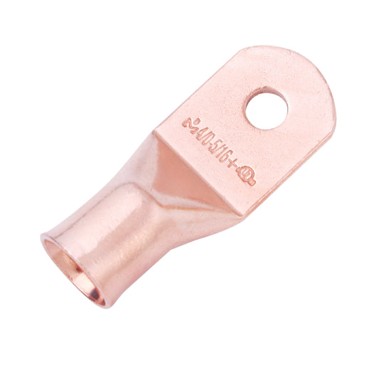 4/0 AWG (0000 Gauge) (XL), 5/16" Stud, Bare Copper Battery Cable Ends, Wire Lugs, Heavy Duty, MD4056UXL