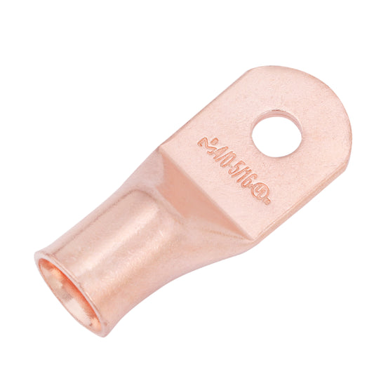 4/0 AWG (0000 Gauge) 5/16" Stud, Bare Copper Battery Cable Ends, Wire Lugs, Heavy Duty, MD4056U