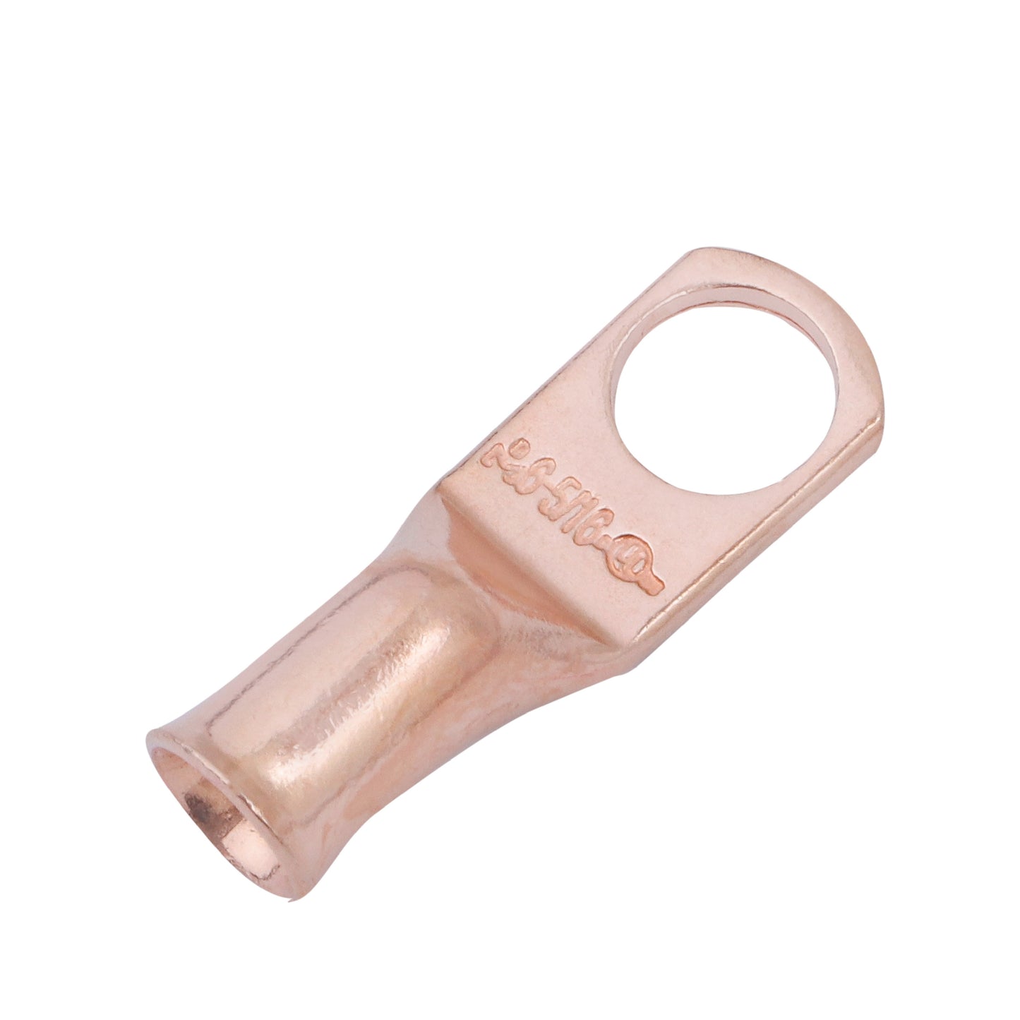 6 AWG (6 Gauge) 5/16" Stud, Bare Copper Battery Cable Ends, Wire Lugs, Heavy Duty, MD0656U