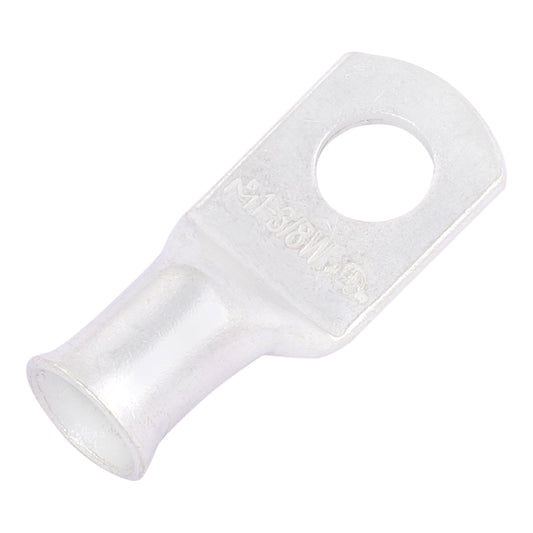 1AWG (1 Gauge) 3/8" Stud, (Wide Pad) Tinned Copper Battery Cable Ends, Wire Lugs, Marine Grade, MD0138PW